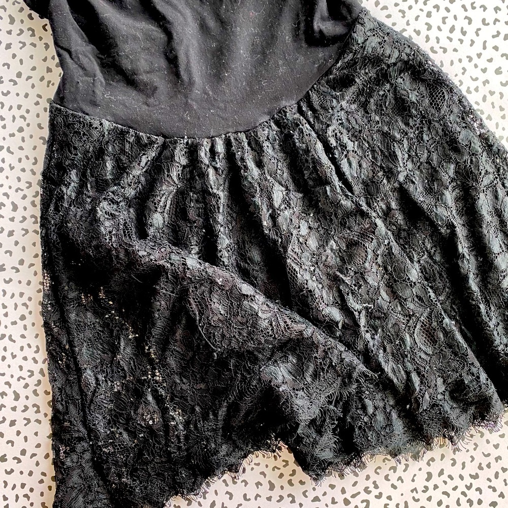 Motherhood Maternity Black Lace Skirt M